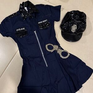 Women's Navy Blue Police Costume